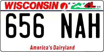 WI license plate 656NAH