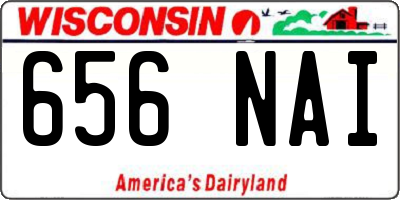 WI license plate 656NAI