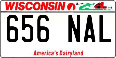 WI license plate 656NAL