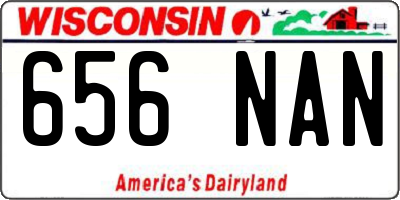WI license plate 656NAN