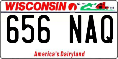 WI license plate 656NAQ