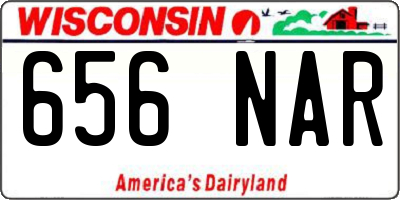 WI license plate 656NAR