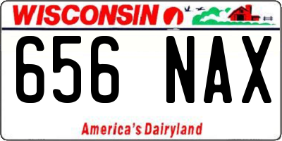 WI license plate 656NAX