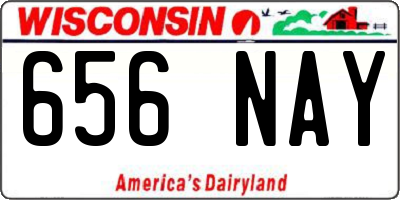 WI license plate 656NAY
