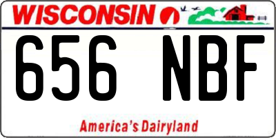 WI license plate 656NBF