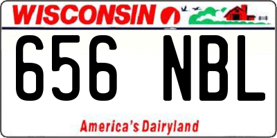 WI license plate 656NBL