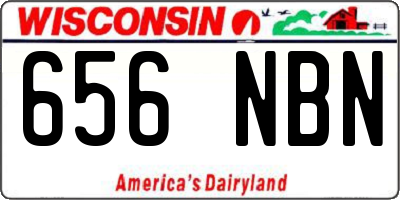 WI license plate 656NBN