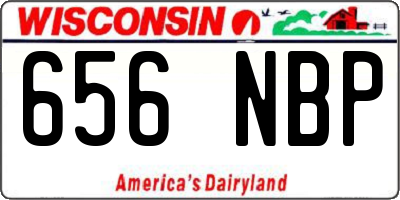 WI license plate 656NBP