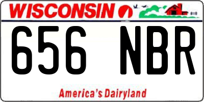 WI license plate 656NBR
