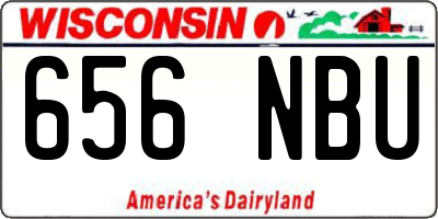 WI license plate 656NBU