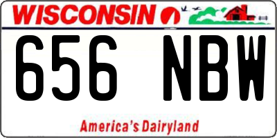 WI license plate 656NBW