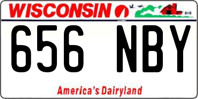 WI license plate 656NBY