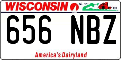 WI license plate 656NBZ