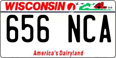 WI license plate 656NCA