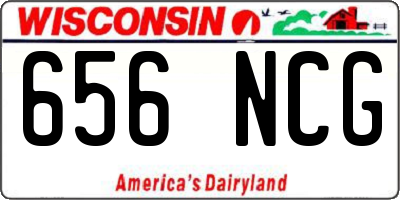WI license plate 656NCG