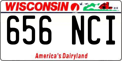 WI license plate 656NCI