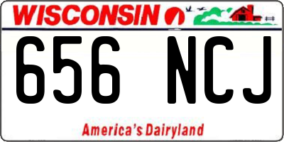 WI license plate 656NCJ