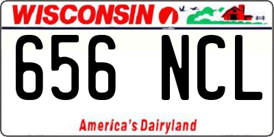 WI license plate 656NCL