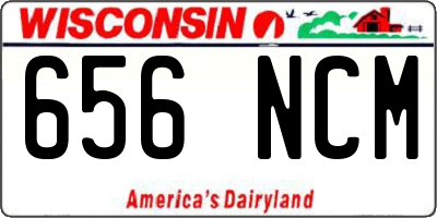 WI license plate 656NCM