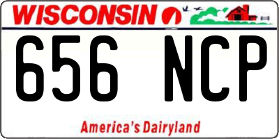 WI license plate 656NCP