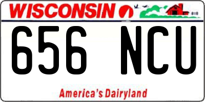 WI license plate 656NCU