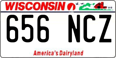 WI license plate 656NCZ