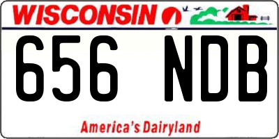 WI license plate 656NDB