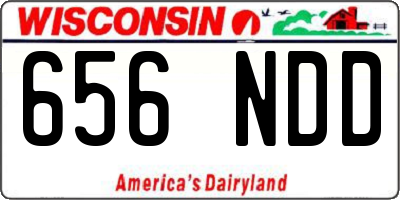 WI license plate 656NDD