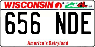 WI license plate 656NDE