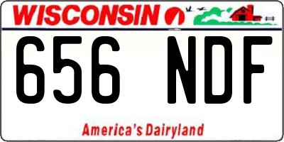 WI license plate 656NDF