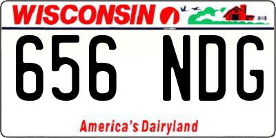 WI license plate 656NDG