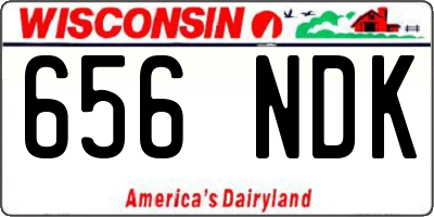 WI license plate 656NDK