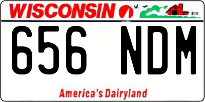 WI license plate 656NDM