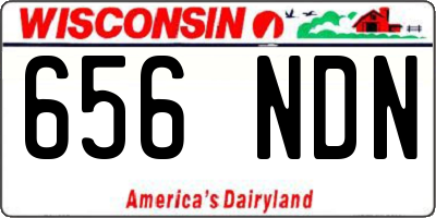 WI license plate 656NDN