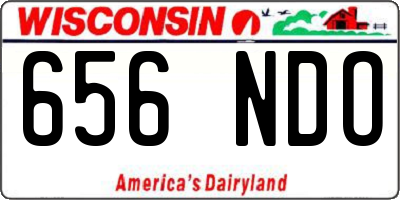 WI license plate 656NDO