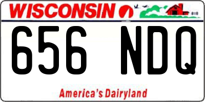 WI license plate 656NDQ