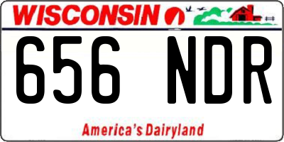 WI license plate 656NDR