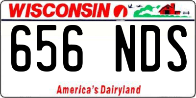 WI license plate 656NDS
