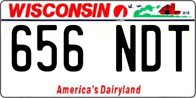 WI license plate 656NDT
