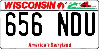WI license plate 656NDU