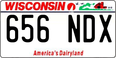 WI license plate 656NDX
