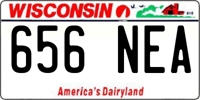 WI license plate 656NEA