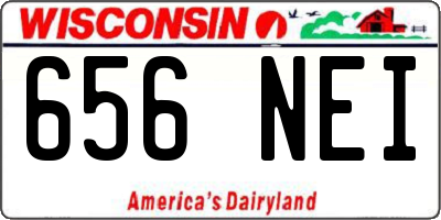 WI license plate 656NEI