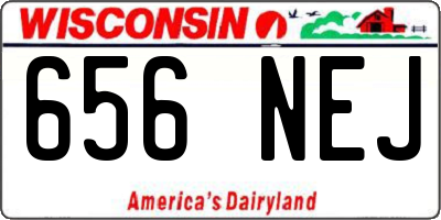 WI license plate 656NEJ