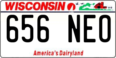 WI license plate 656NEO