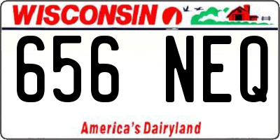 WI license plate 656NEQ