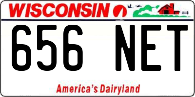 WI license plate 656NET