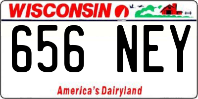 WI license plate 656NEY