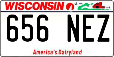 WI license plate 656NEZ