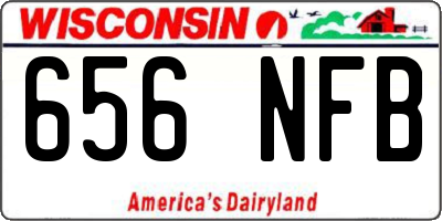 WI license plate 656NFB